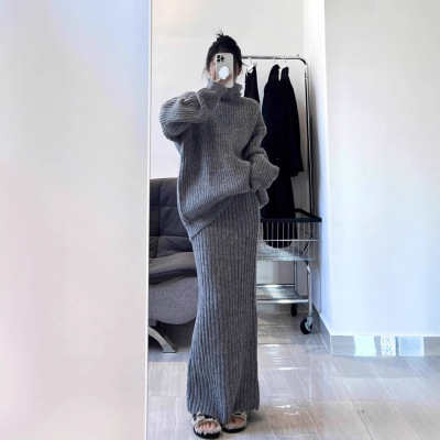 高级感轻奢名媛法式复古高领毛衣