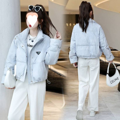 粉色新款短款羽绒服女小个子保暖