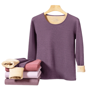 北极绒保暖内衣女中老年妈妈中高领冬季加绒加厚秋衣秋裤内穿套装