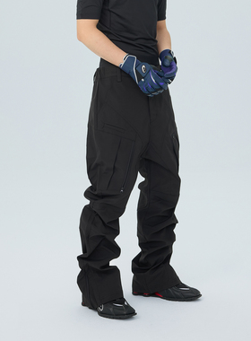 ASTT 25FW 多口袋立体裁剪硬壳日常通勤微喇机能工装宽松冲锋裤