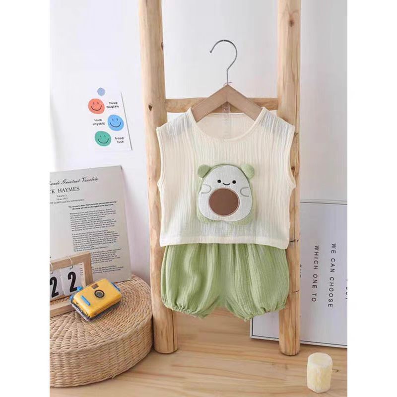 新款夏季套裝寶寶無袖分