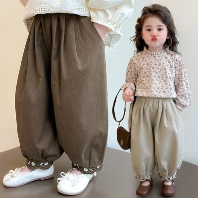 女童裤子春秋款儿童灯笼