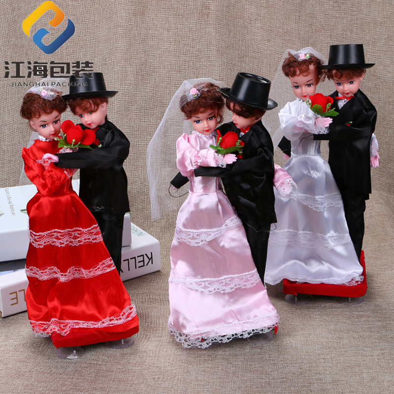 婚车对娃 情侣娃娃  婚庆车头装饰品 喜庆 花店用品鲜花 包装材料