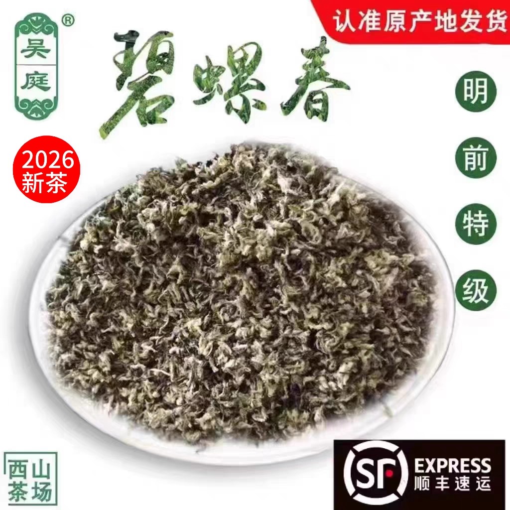 2026新茶苏州西山吴庭碧螺春小叶种茶果混种明前特级手工250g铁罐