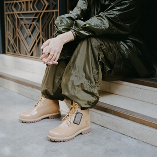 Timberland Veneda Carter 漆皮马丁靴户外休闲高帮大黄靴