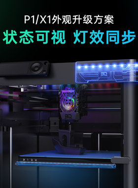 BIQU Panda状态显示RGB外观升级方案打印头吹模适用拓竹P1/X1/P2S