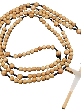 十五端玫瑰念珠12mm橄榄木绳编原创意大利进口配件意卡米诺男女款