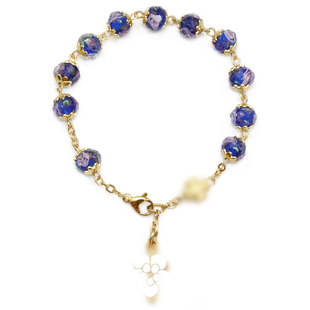 龙虾扣手链链式 六色琉璃内花意大利进口配件珠子意卡米诺饰品首饰