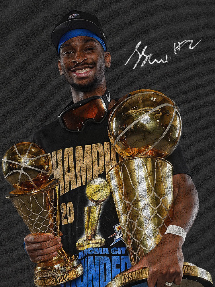 美式复古亚历山大SHAI奖杯印花短袖T恤高男街头潮牌宽松纯棉半袖