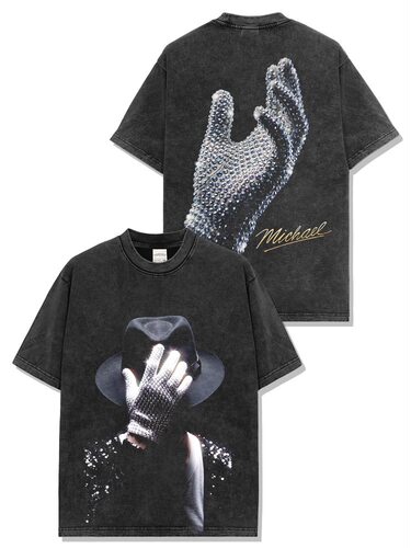 Michael Jackson迈克尔杰克逊美式vintage复古宽松纯棉短袖T恤男
