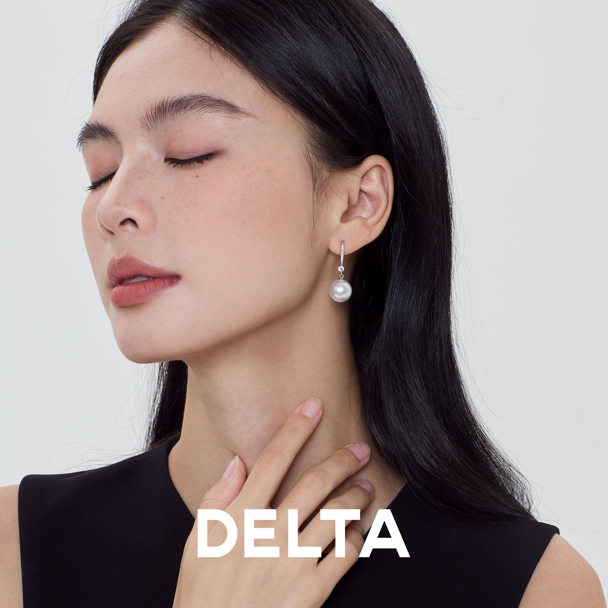 女士澳白珍珠锆石耳坠独特漂亮