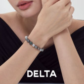 DELTA珍珠手链手串女款 925银高级感轻奢小众精致2025新款 混彩串珠