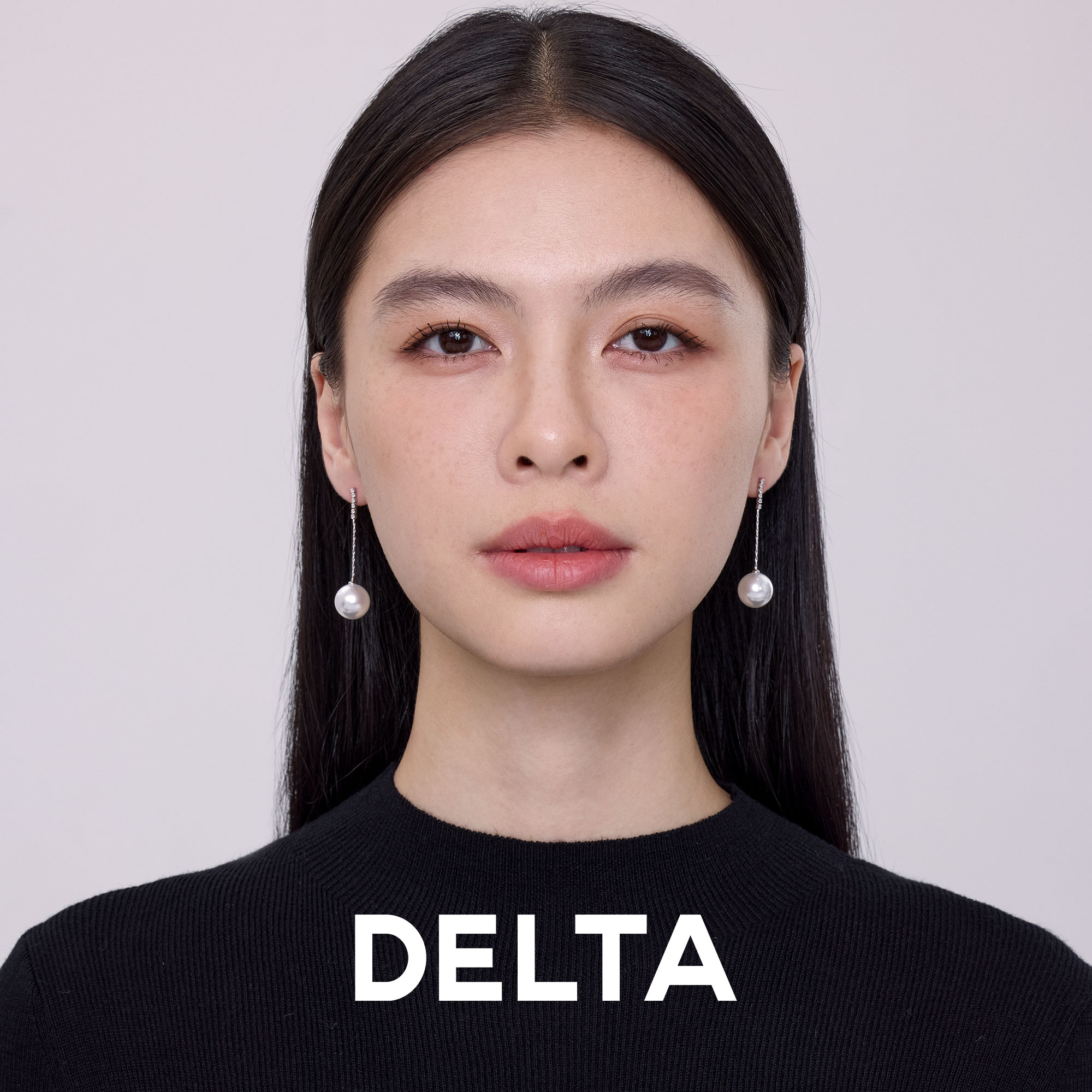 巨好看竖锆石线吊珍珠耳环图片