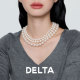 DELTA澳白 珍珠项链毛衣链S925银大溪地锁骨链女气质优雅轻奢叠戴