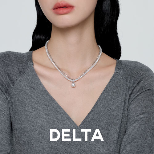 碎银子珍珠双叠戴项链2025新款