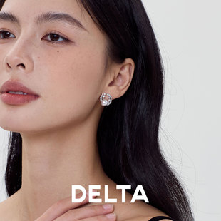 珍珠锆石耳钉纯银女士耳环高级感轻奢轻奢高级感气质大气百搭耳饰