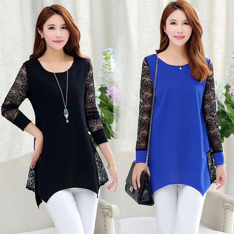 春装加肥加大码女装蕾丝打底衫上衣服胖妹妹胖人肥婆中年遮肚遮肉|msdalam kategori Butik wanita / wanita, wanita saiz besar - dari Buy2taobao.com untuk memberikan perkhidmatan ejen Taobao profesional membeli
