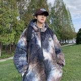 冬新款学生情侣棉服棉衣羊羔毛加厚夹棉扎染213-1p138控158my16，男装棉衣，星座213-1