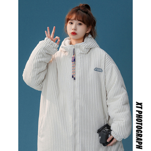 冬新款学生情侣棉服灯芯绒加厚夹棉彩虹挂件213-1 p138控158 my18图片