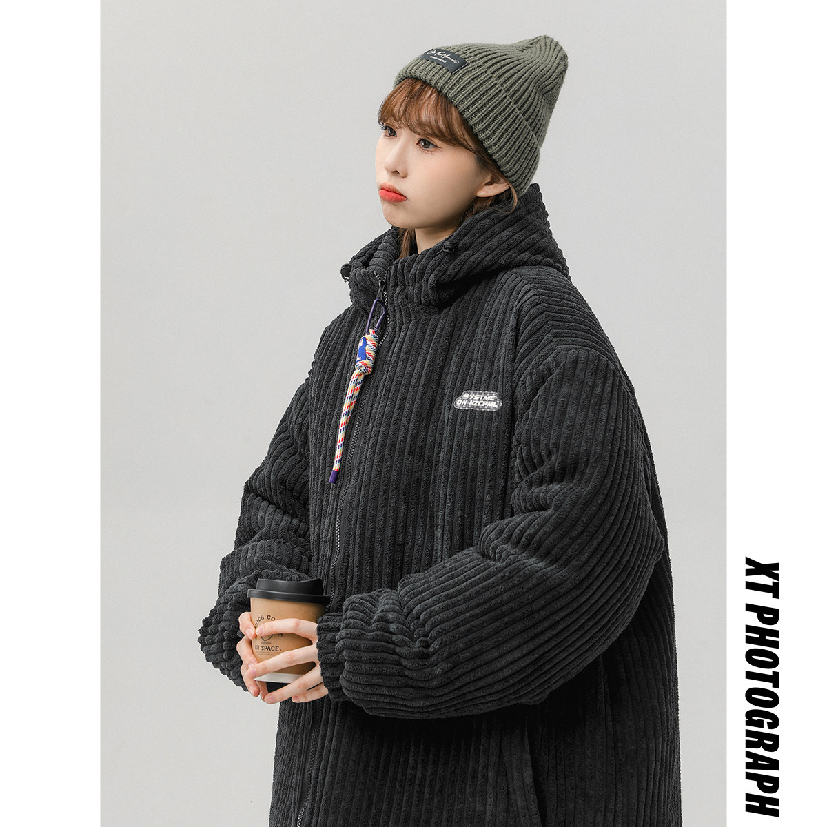 冬新款学生情侣棉服灯芯绒加厚夹棉彩虹挂件213-1p138控158my18,女装棉衣/棉服,星座213-1
