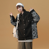 21新款情侣腰果花拼接牛仔夹克213-1p75控88精品做工jk08有货，女装短外套，星座213-1