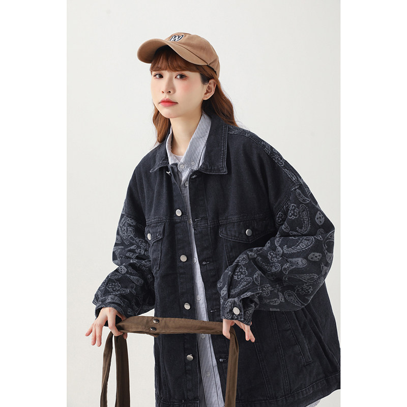 新款情侣撞色拼接牛仔夹克213-1 p75控98 精品做工jk11有货图片