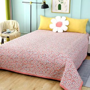 床单榻榻米垫子褥子沙发垫 盖毯加厚 通用三层夹棉床盖新款 床盖四季