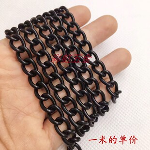 2mm线包黑铁链子 广告吊牌链 吊灯链 挂链吊链金属装饰链条一米价