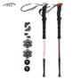 Đa chức năng trekking cực ngoài trời khóa gấp telescopic mía nữ leo núi thiết bị siêu nhẹ cầm tay cầm thẳng - Gậy / gậy gậy leo núi đa năng