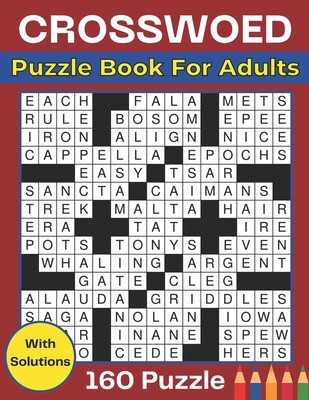 【预售】crossword puzzle book for adults: 160 easy large-print