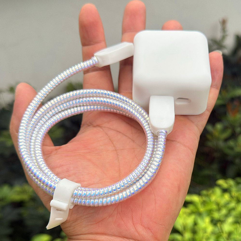 苹果17 15充电器硅胶保护壳iPhone16 promax 35W数据线缠绕线套绳