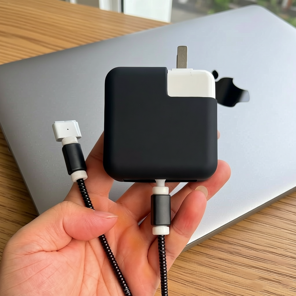 适用苹果A1466笔记本Macbook电脑45W充电器壳数据线保护套T形防断