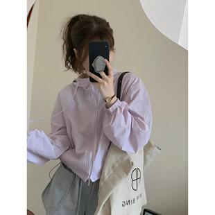 薄短外衣连帽多功能休闲开衫 适合小0330r 2026夏季 防晒衣女款