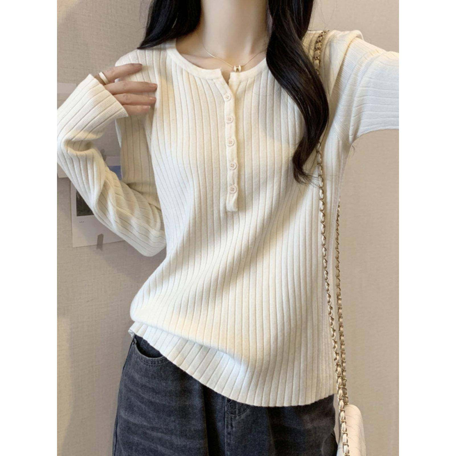 大码女春装显瘦遮肚内搭打底衫胖妹妹高级感针织长袖T恤修身0119e,女装/女士精品,毛衣,淘宝优惠券,粉丝福利购,淘宝优惠卷