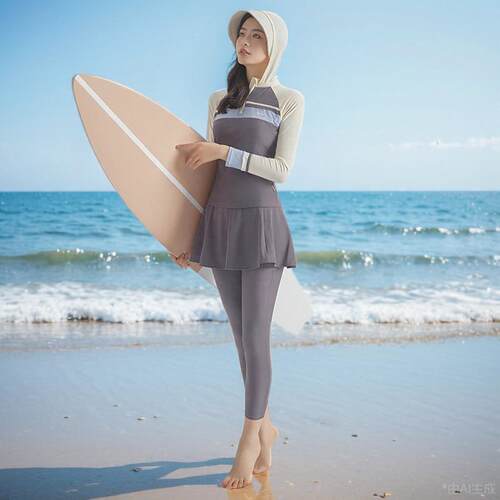 秋冬泳衣女士2026新款爆款潜水服冲浪服两件式裙式长裤0918e