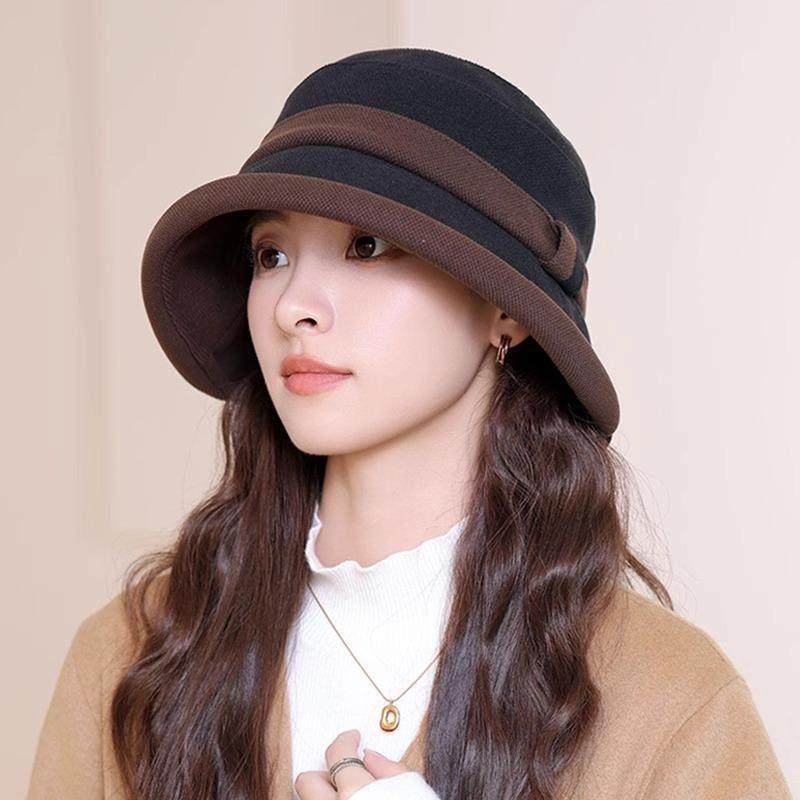 春季秋冬季加厚保暖双色拼接渔夫帽子女款逛街时尚赫本风简0122u,服饰配件/皮带/帽子/围巾,帽子,淘宝优惠券,粉丝福利购,淘宝优惠卷