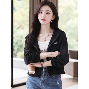 休闲长袖防晒服短薄外套女式2026夏季新款户外透气冰丝运动0324r