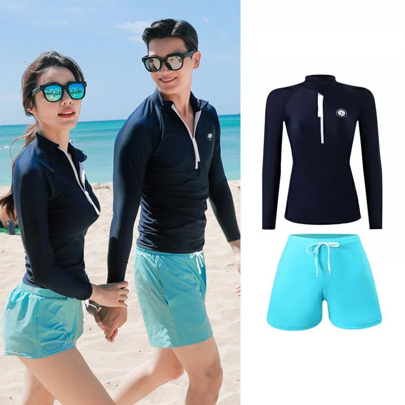 女秋款泳衣成人2025潜水服情侣套装长袖防晒水母衣显瘦冲浪0830b