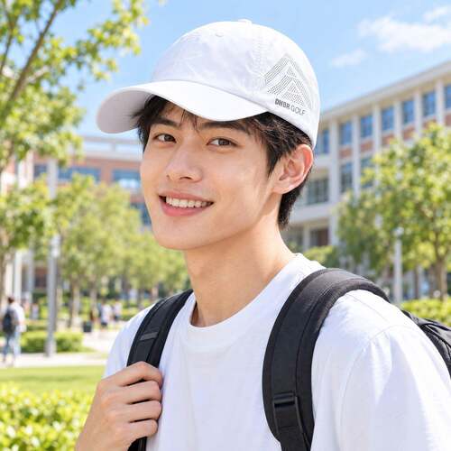 保暖帽子学训运动会男女鸭舌帽遮阳户外休闲防鱼帽太阳帽男1008e