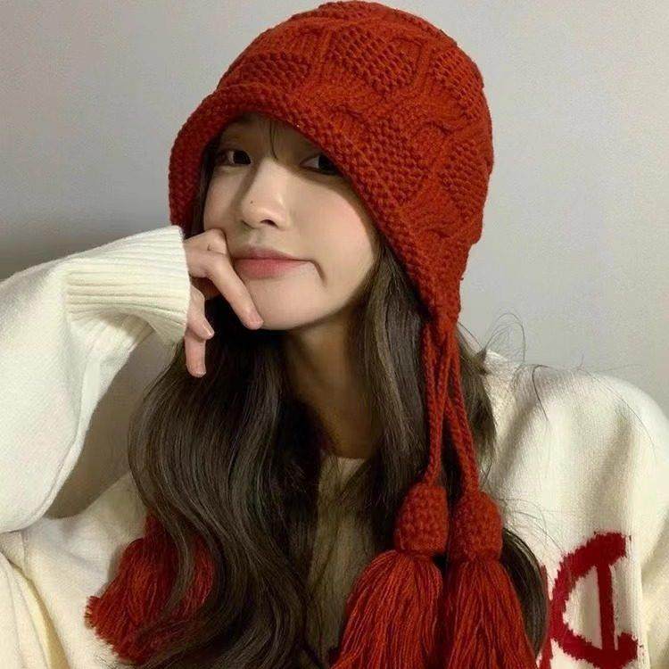 春秋流苏小辫针织包头帽子女时尚百搭手工甜美可爱毛线线护0119ud,服饰配件/皮带/帽子/围巾,帽子,淘宝优惠券,粉丝福利购,淘宝优惠卷