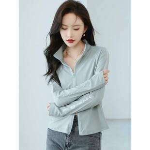 新款 防晒服2026夏季 户外运动立领防晒服皮肤衬0325e 长袖 冰丝女式