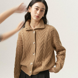 奶奶厚羊毛 粗棒针开衫 相对纶 毛衣 特惠