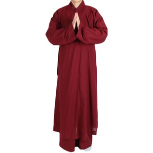 僧服长褂毛料春夏季薄款和尚服僧人出家僧袍男比丘尼师父冰丝大褂
