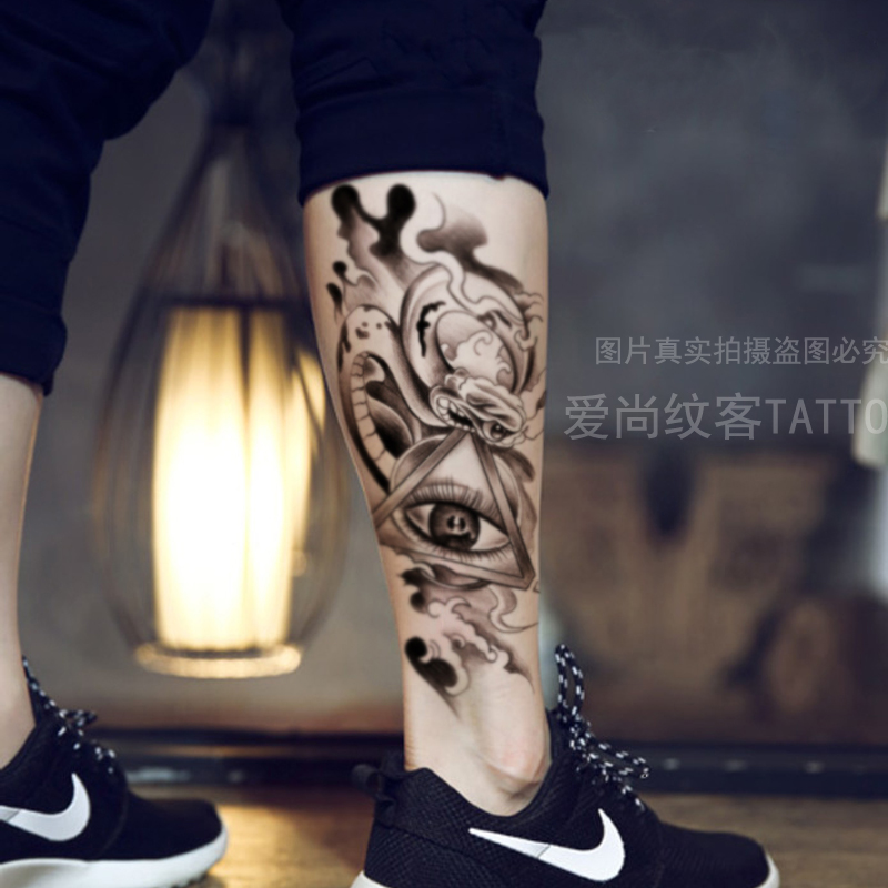 爱尚纹客天眼花臂纹身贴男女防水持久个性图腾手臂腿部仿真刺青贴