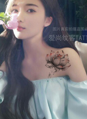天天特价彩色花朵纹身贴纸防水