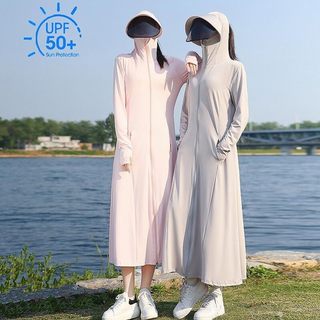 防晒衣女夏季2024新款长款全身upf50冰丝海边防晒服防紫外线罩衫