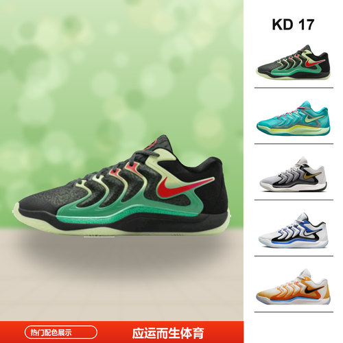 Nike KD 17 EP 柔软舒适 防滑耐磨 低帮 篮球鞋 男款