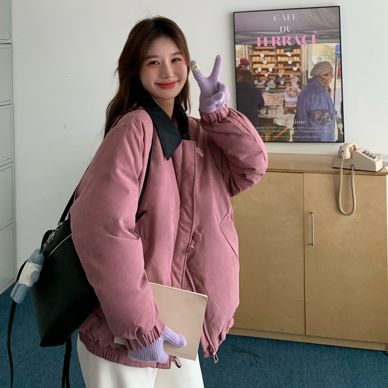 现货爆款！树莓粉！加厚鹅绒羽绒服女短款冬装外套D809-P320K448