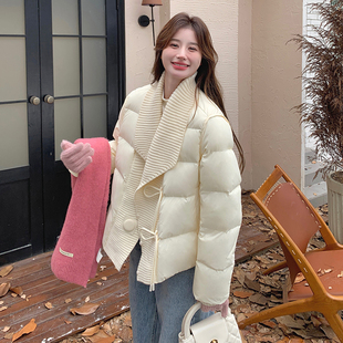 毛线领羽绒服2C098 首发爆款 时尚 冬季 8629P225K318 现货