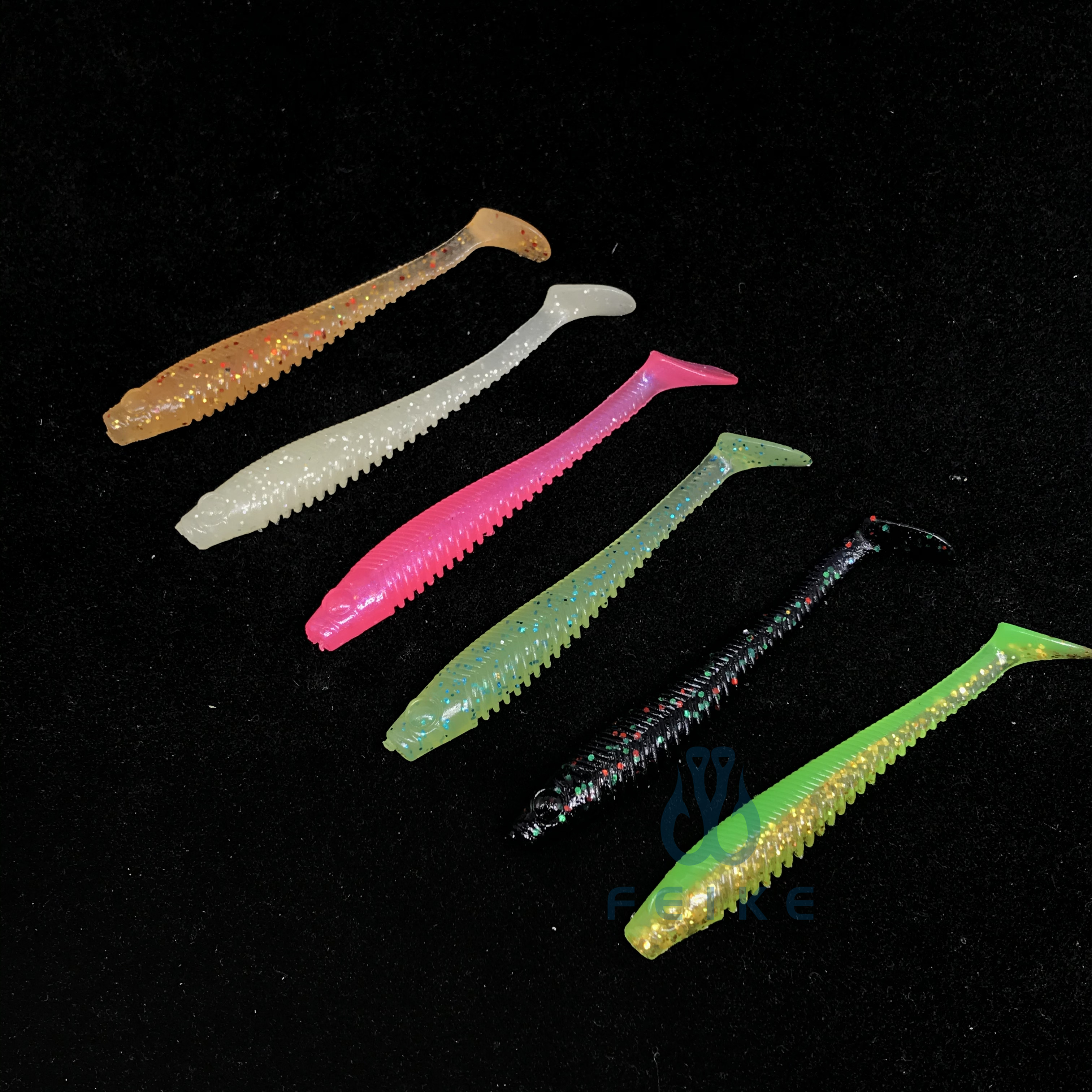 鱼形T尾鱼路亚软饵小鱼饵根钓软饵软虫仿真鱼鲈鱼鳜鱼铅头钩软虫